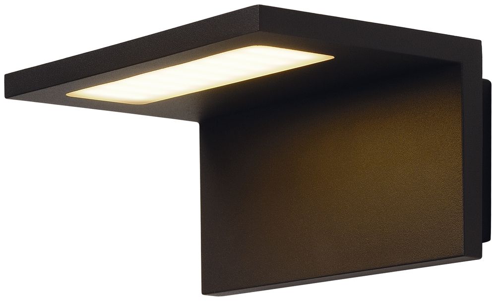 LED-Wandleuchte SLV ANGOLUX WALL, 6W 700lm 3000K IP44 anthrazit