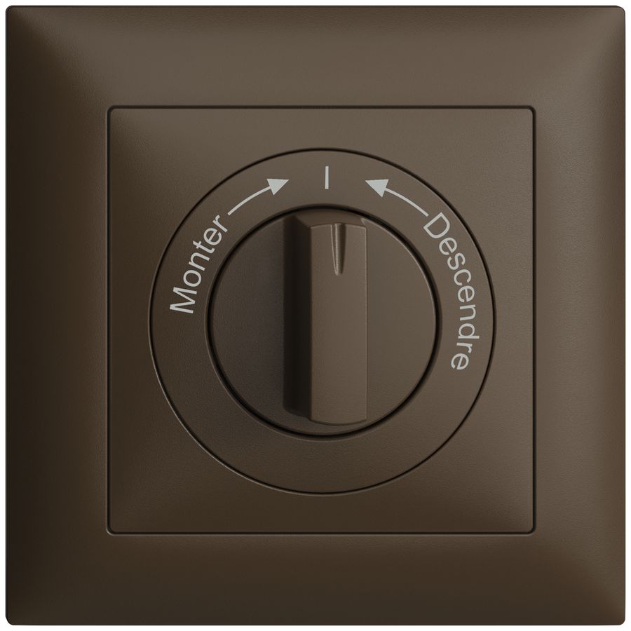 Kit front.Monter->I<-Descendre EDIZIOdue 88×88mm coffee