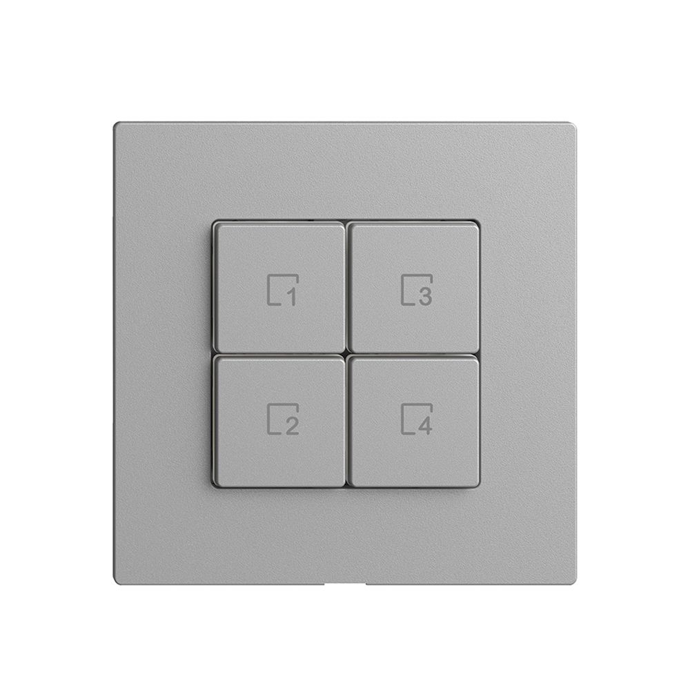 Comando per pulsante scena 4 scene/4T Edue Wiser silver