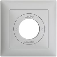 Frontset 0-Cucina-0-Lavare EDIZIOdue 88×88mm hellgrau