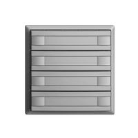 UP-Taster KNX 4-fach EDIZIOdue silver RGB ohne LED mit Papiereinlage