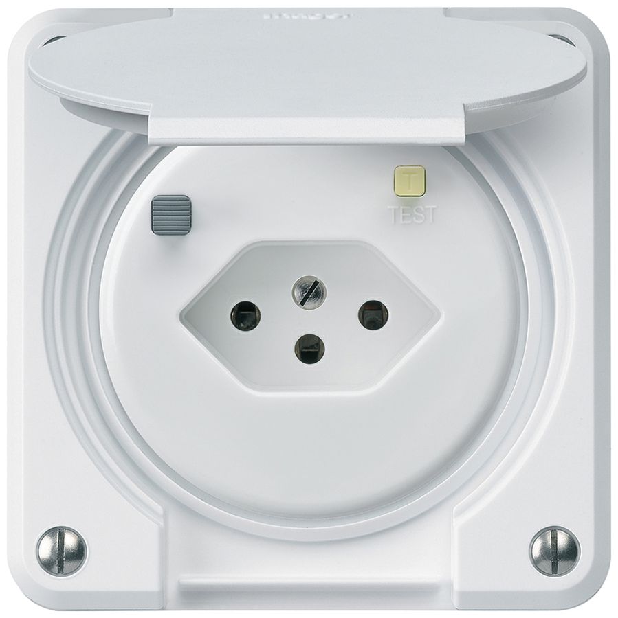 FI-Steckdose robusto A T13 30mA weiss