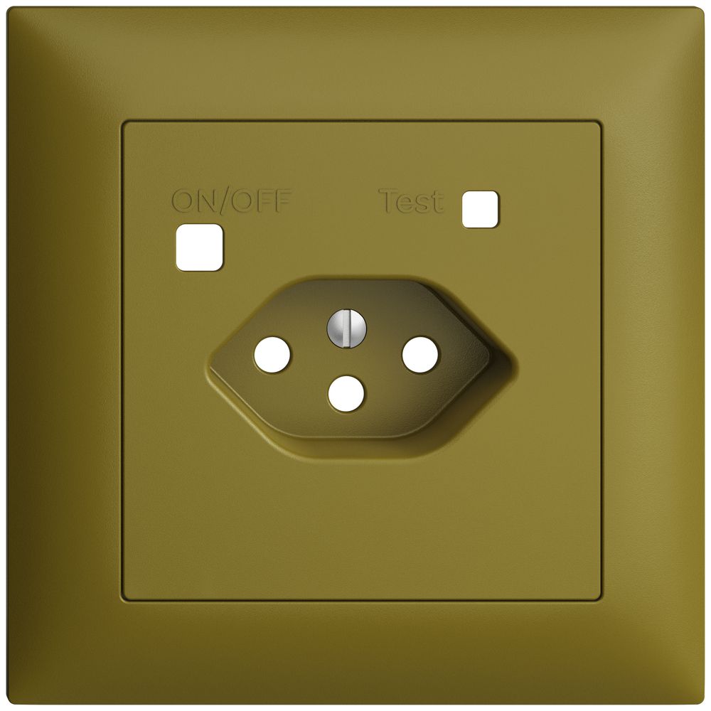 Kit frontal EDIZIOdue pour prise FI FMI, T13, olive