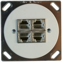 EB-Anschlussdose JK 4×RJ45 getrennt, weiss