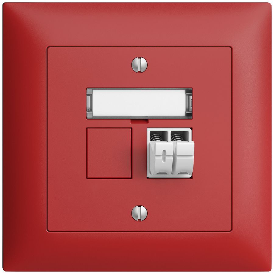 Prise audio ENC Push Type EDIZIOdue FMI, 1×, kit d'inscription, berry