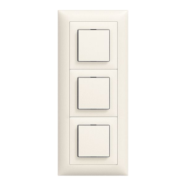 UP-Kombination EDIZIOdue 3×1 weiss 3×Druckschalter 3/1L