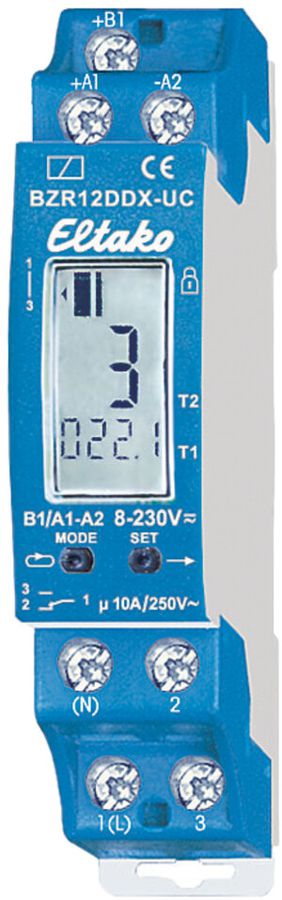 Contatore ore/impulsi AMD Eltako, BZR12DDX-UC LCD