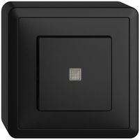 AP-Leuchtdruckschalter EDIZIOdue 3/1L schwarz, mit Linse, KS, LED gelb