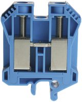 Borne de passage joignable Woertz 25…50mm² 125A 1000V vis 2×1 barre G bleu