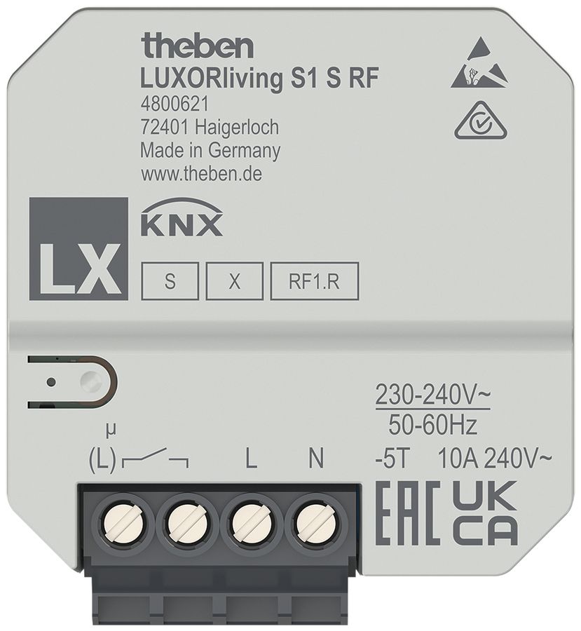 UP-Schaltaktor KNX Theben LUXORliving S1 S RF 1-Kanal