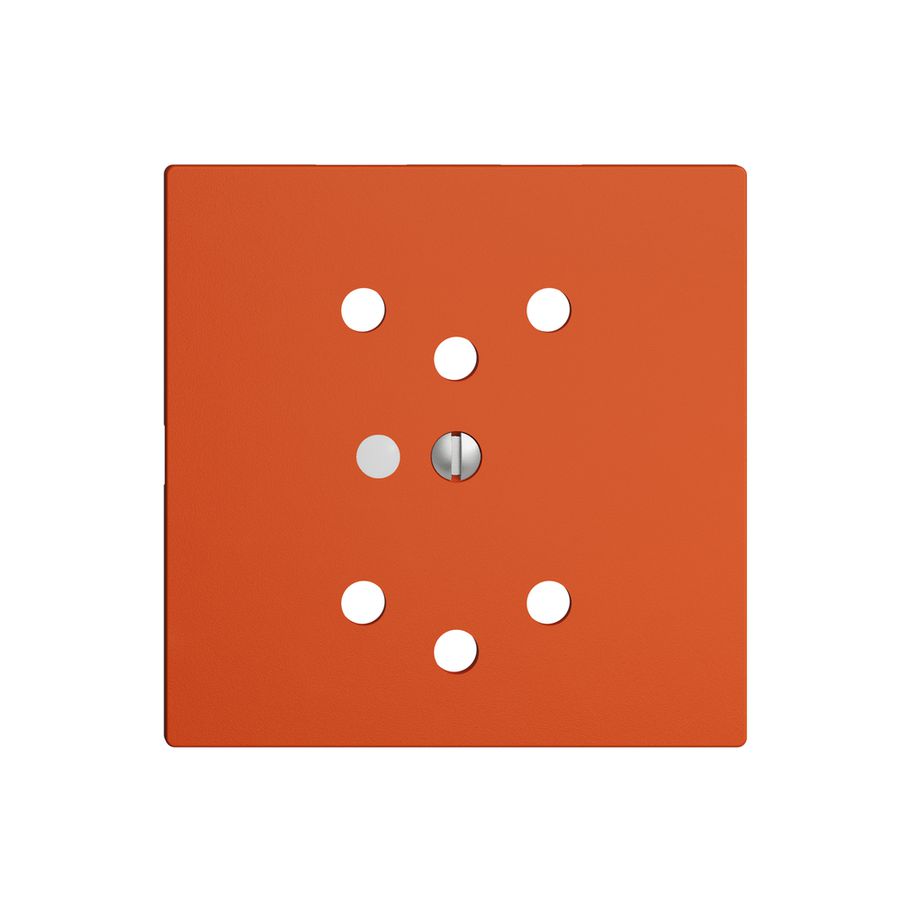 Frontset EDIZIOdue orange 60×60mm 2×T12 mit Linse