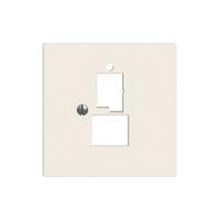 Frontplatte 1×T+T,1×RJ45 EDIZIOdue weiss R&M swissline