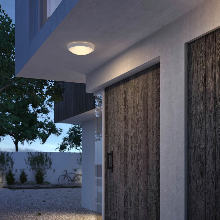 Plafonnier LED Philips Doris 6W 600lm 2700K IP54 Ø220mm blanc