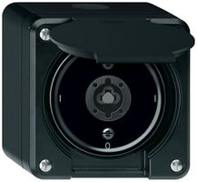 AP-Schlüsselschalter robusto Ausschalter 1-polig 16A 250V 86×86mm schwarz