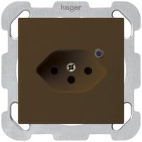 Presa INC Hager kallysto 1×T13 illuminato B marrone