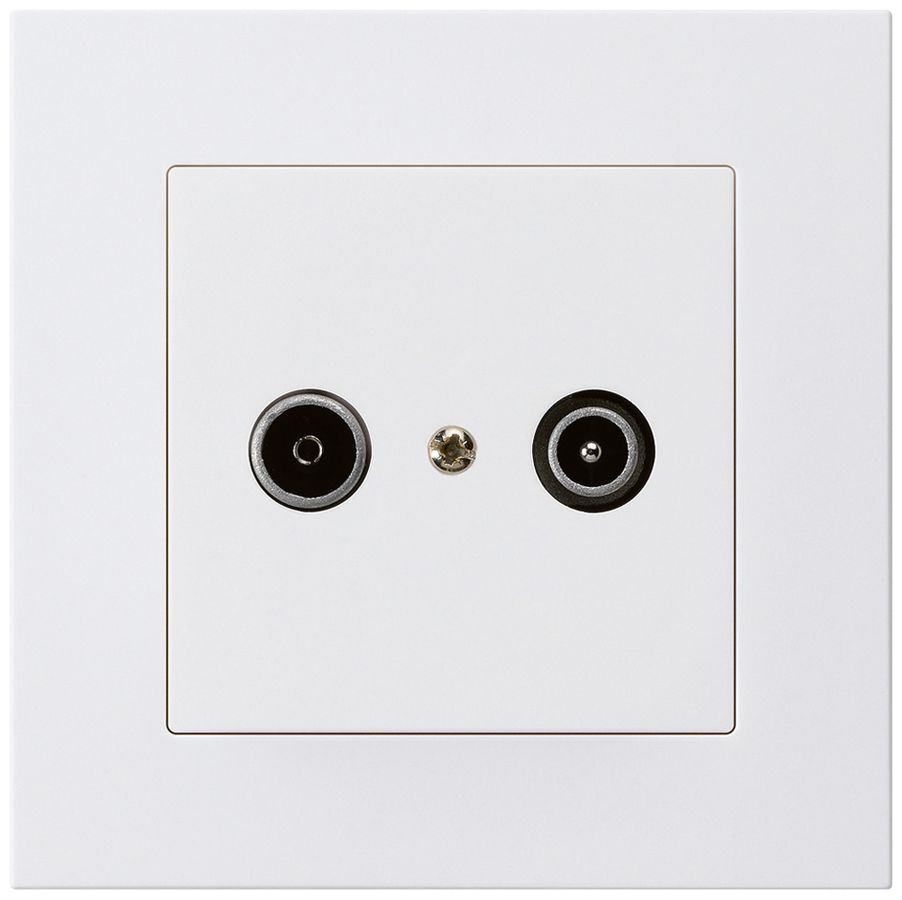 Prise de passage ENC kallysto.pro R/TV 23dB blanc