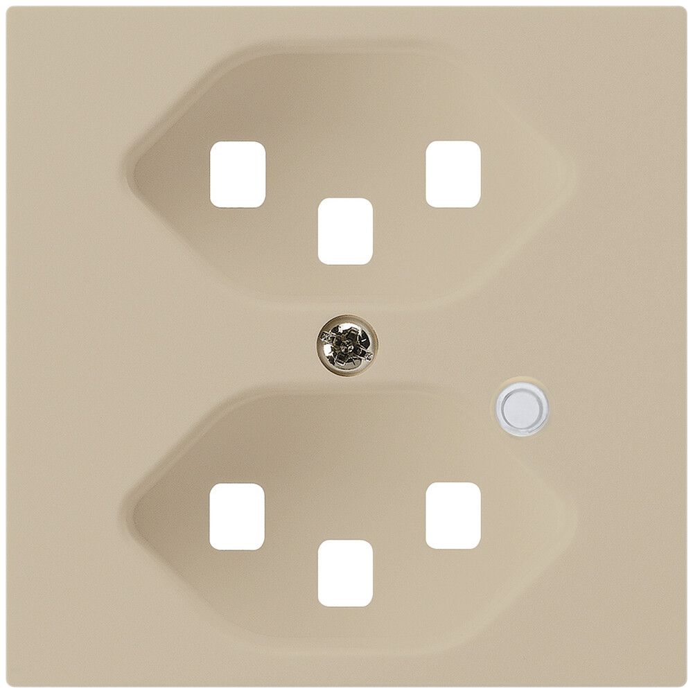 Piastra frontale per presa Hager kallysto 2×T23 illuminato H beige