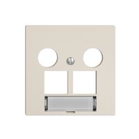 Abdeckset Edue F, f.EASYNET-Multimediadose 5…2000MHz, f.2×RJ45 S-One, crema