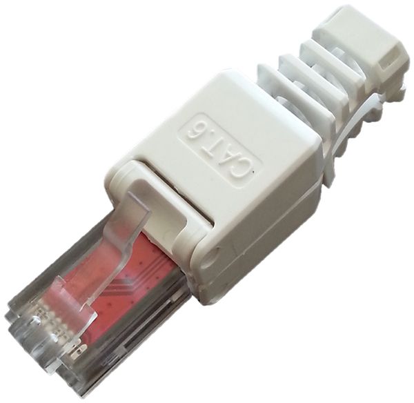 Modular-Stecker RJ45 Cat.6 8/8polig für Rundkabel, UTP