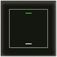 UP-Taster KNX RGBW MDT BE-GTL1TS.01S 1T/2B Temp.Glas schwarz "neutral"