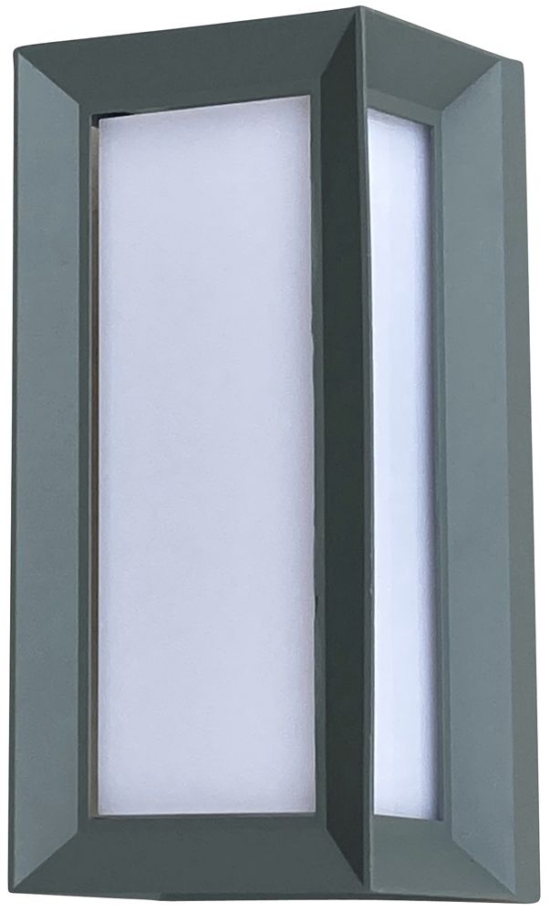 LED-Wandleuchte Z-Licht Alu Quader 12W 960lm 3000K IP65 grau