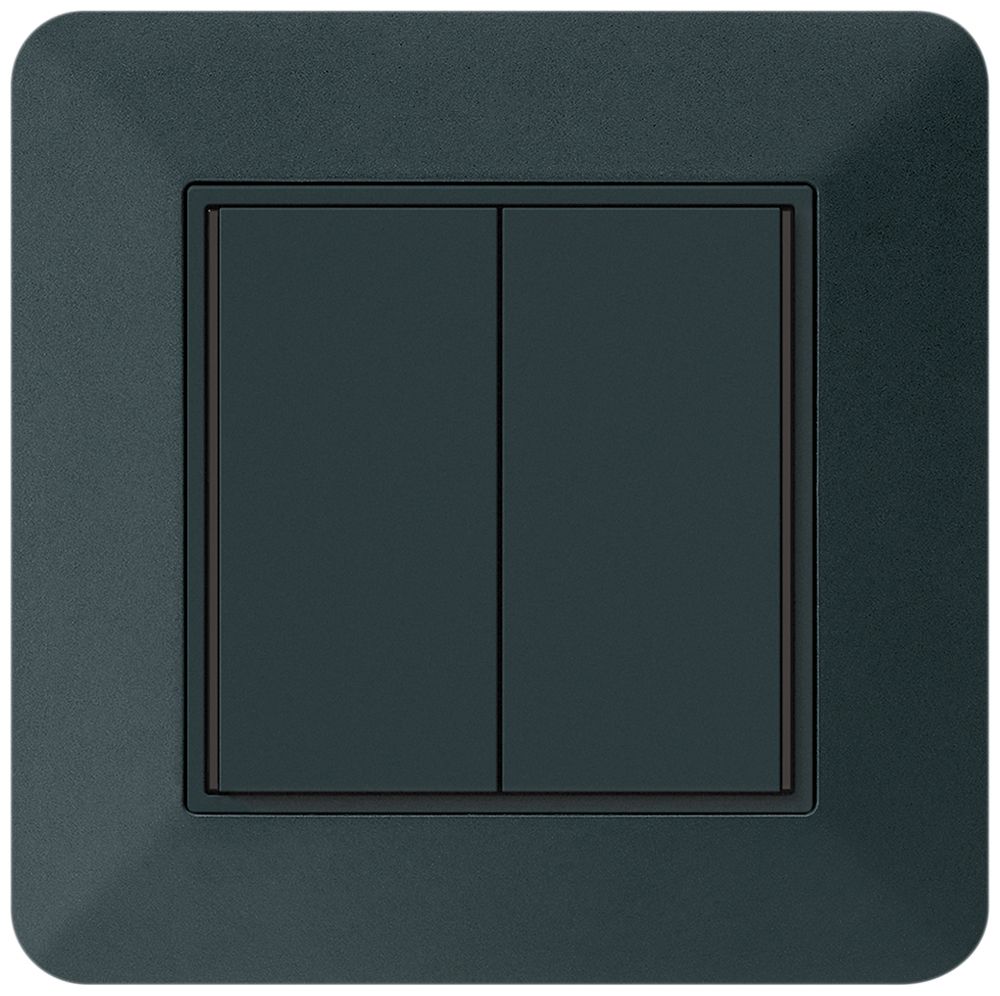 Poussoir KNX ENC KTR 2×touches 4×points actionnables LED noir