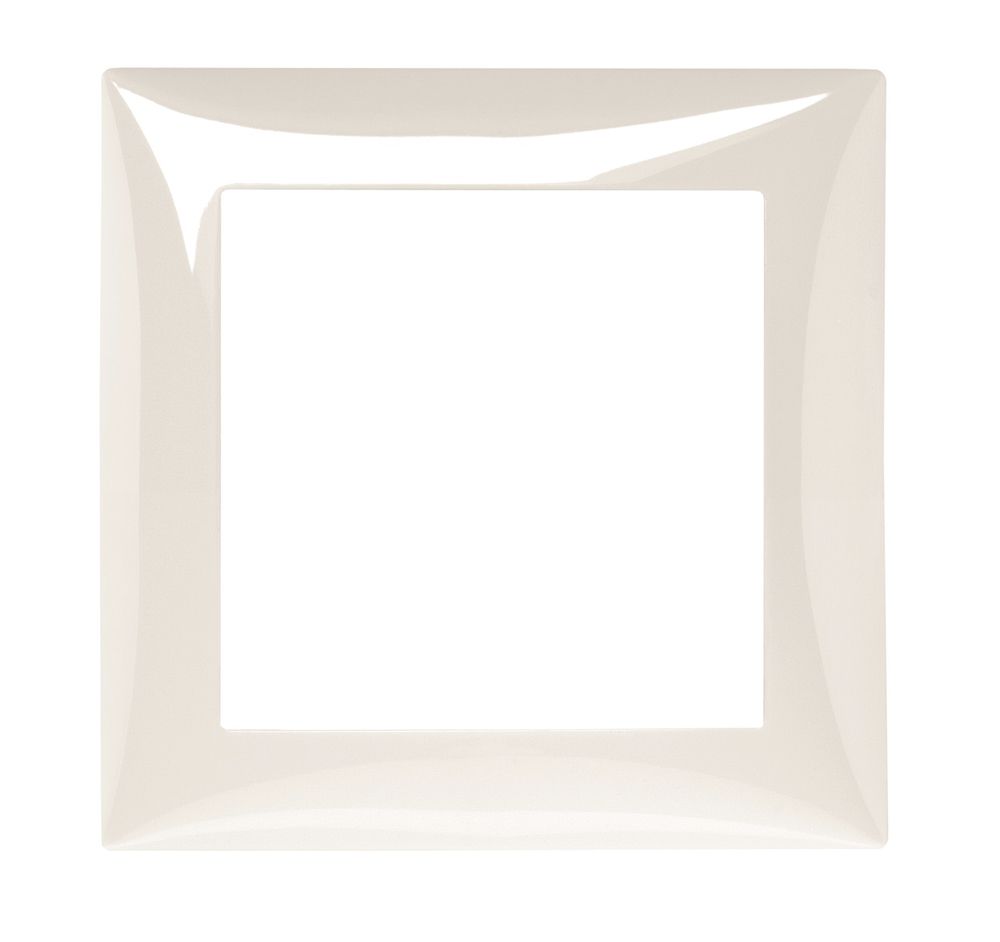 Abdeckrahmen SIDUS 1×1 weiss glänzend