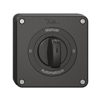 NUP-Drehschalter NEVO, 2/1 L, mit Drehgriff, KS, 0-Manuel-0-Automatique, schwarz