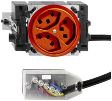 EB-Steckdose 3×T23 16A orange 53mm L1 FH für Technofil