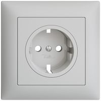 UP-Frontset Feller EDIZIOdue für Schuko-Steckdose 88×88mm hellgrau