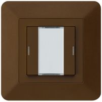 Poussoir ENC kallysto.trend KNX 2×LED RGB s/e-link brun