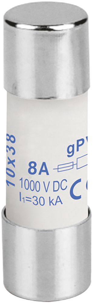 PV-Apparatesicherung Weidmüller, 8A gPV 1000VDC, Keramik, 10×38mm