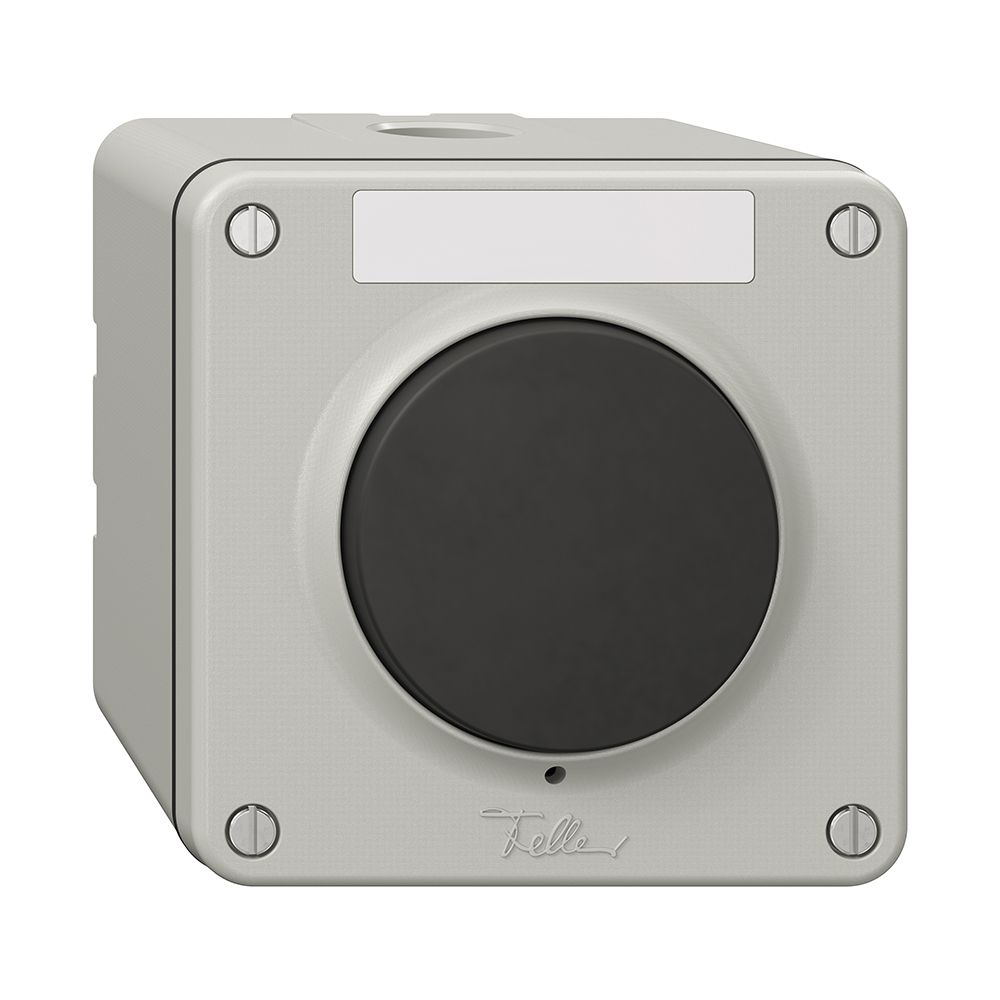 Contact à poussoir de sonnerie NAP NEVO a.étiquette, 16A, 230 VAC, gris clair