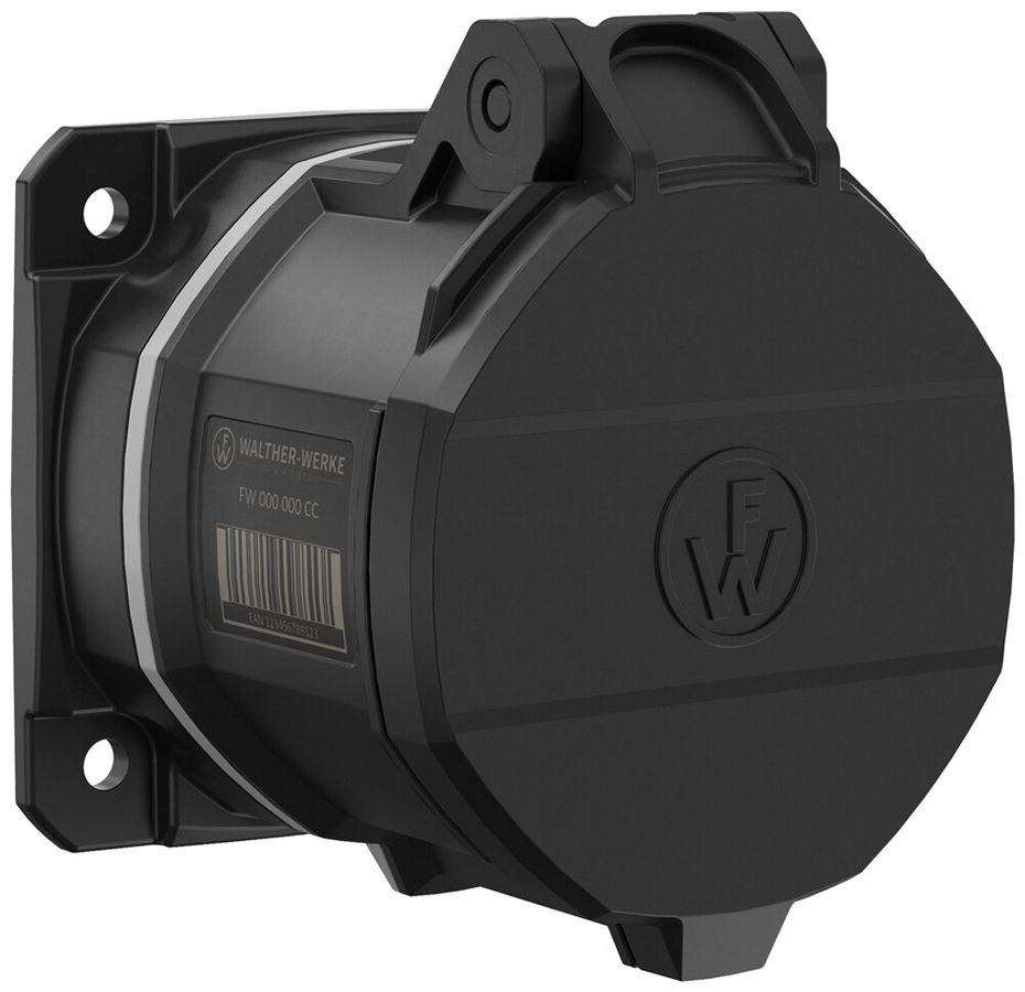 Prise CEE INC NEO 5P 32A >50V 1h gris IP54 borne sans vis 80×80mm