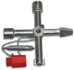 Chiave per palo con quadrato esterno con bit e adatattore