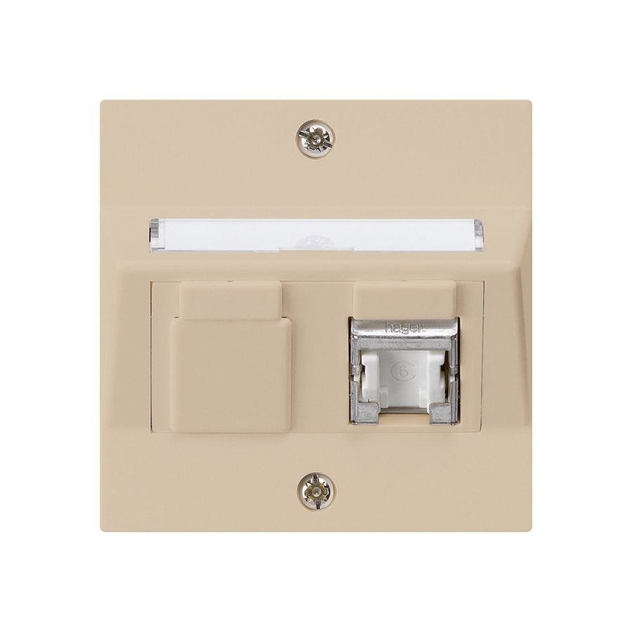 UP-Montage-Set kallysto A Kat.6 1RJ45/s beige