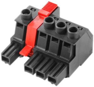 Buchsenstecker Weidmüller BUZ IT Rastflansch, 10.16mm 4L versilbert schwarz