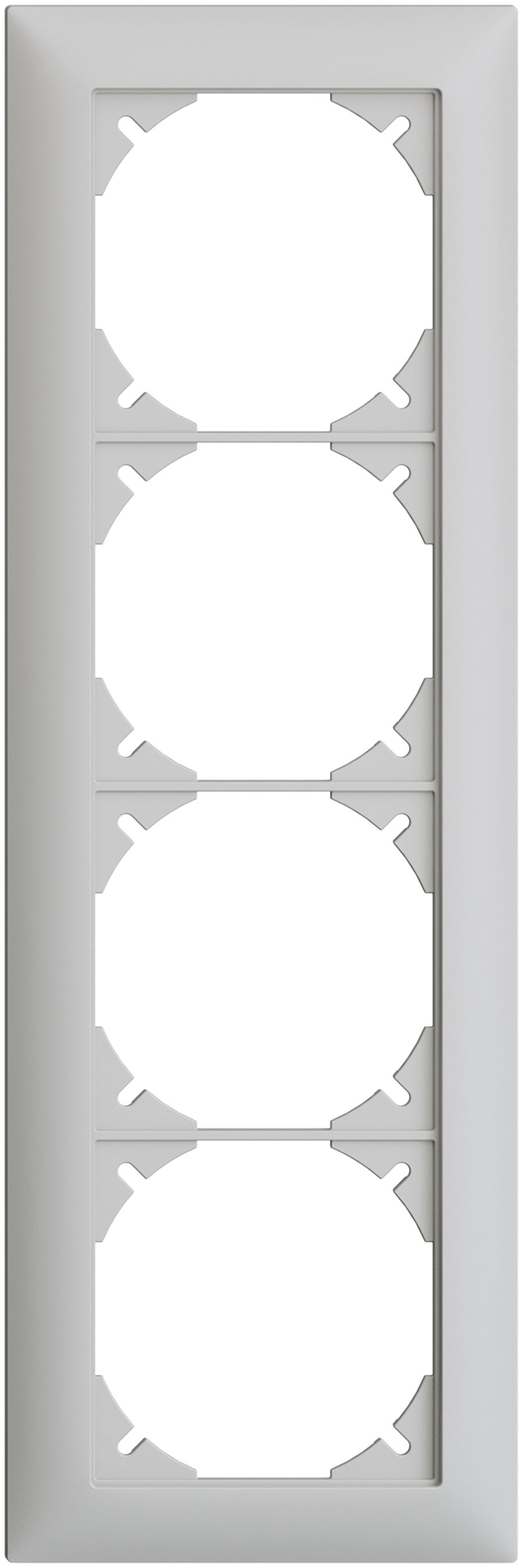 Abdeckrahmen EDIZIOdue 4×1 hellgrau