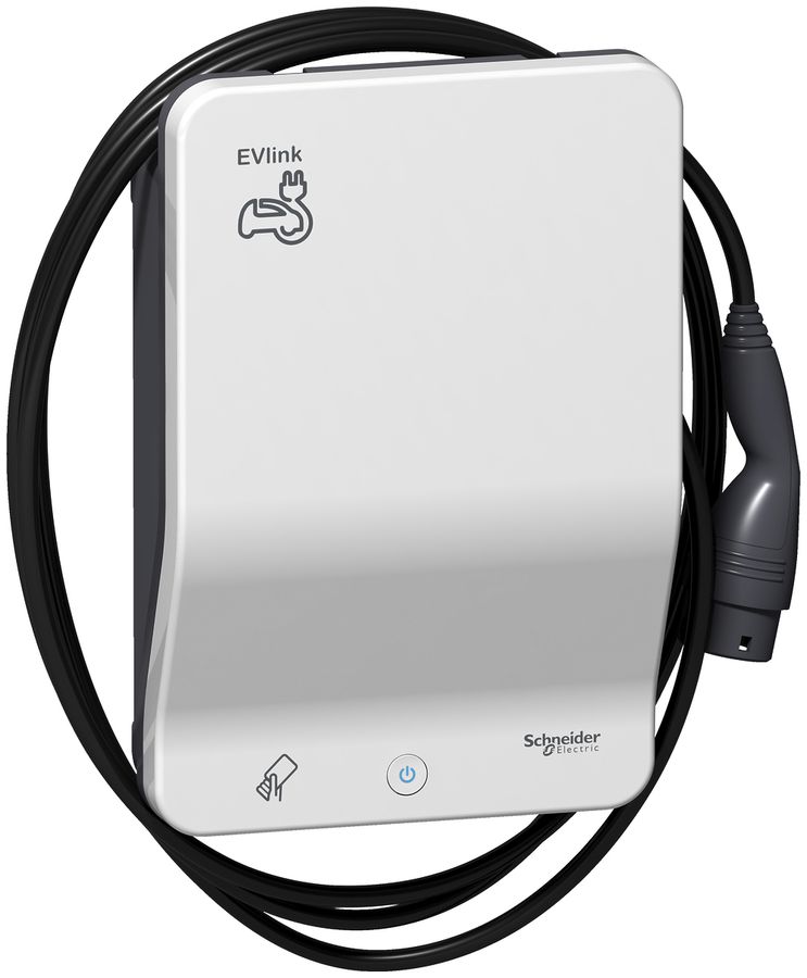 Station de charge EVlink Wallbox G4 Smart 22kW mode3 type2 câble 4.5m, RFID