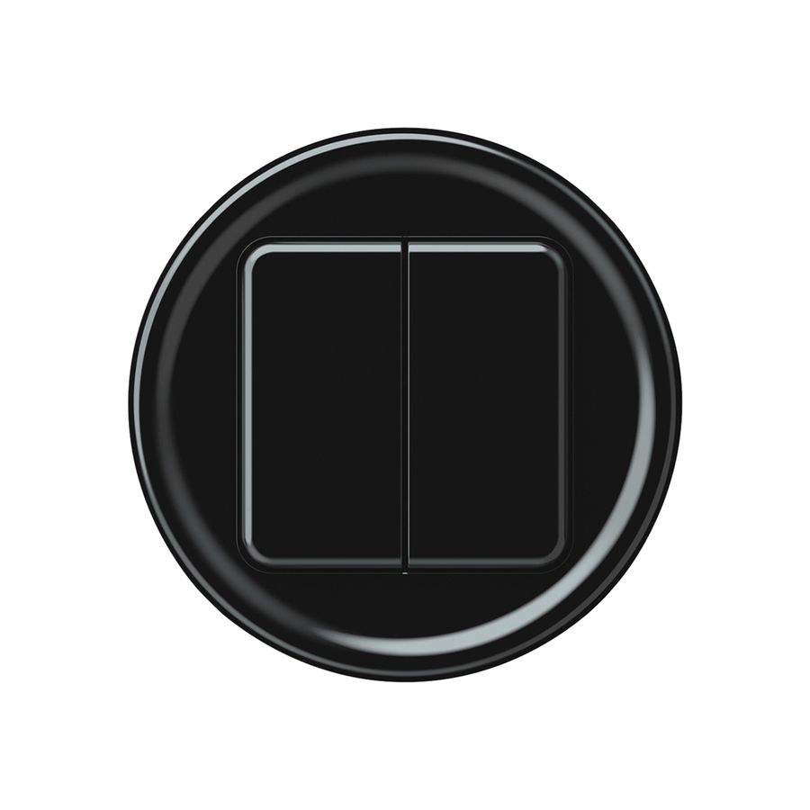 Kit frontale origin copertura per pulsante KNX 2× nero