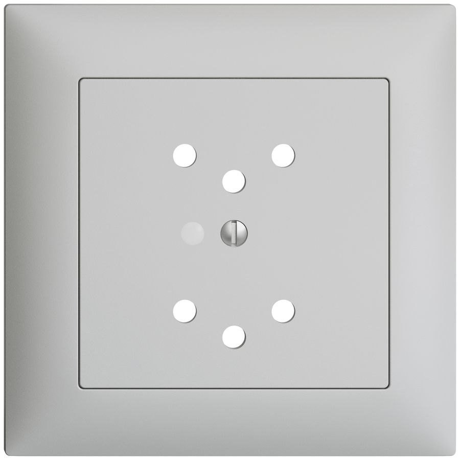 UP-Frontset EDIZIOdue hellgrau 88×88mm 2×T12 mit Linse