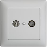 UP-TV-R-Dose EDIZIOdue 11dB hellgrau Breitbanddose 5…2000MHz, FMI