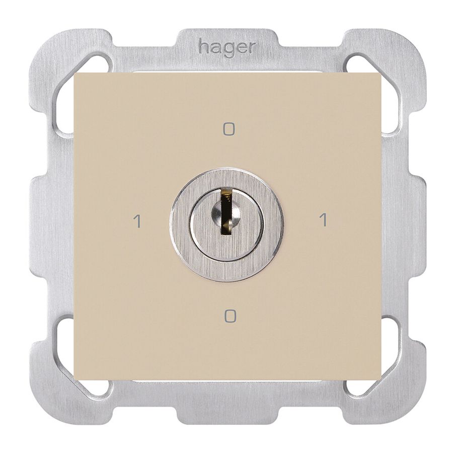 UP-Drehschalter kallysto 0/1L beige mit Schloss Kaba 8