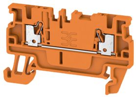 Durchgangs-Reihenklemme Weidmüller A2C PUSH IN 1.5mm² TS35 orange