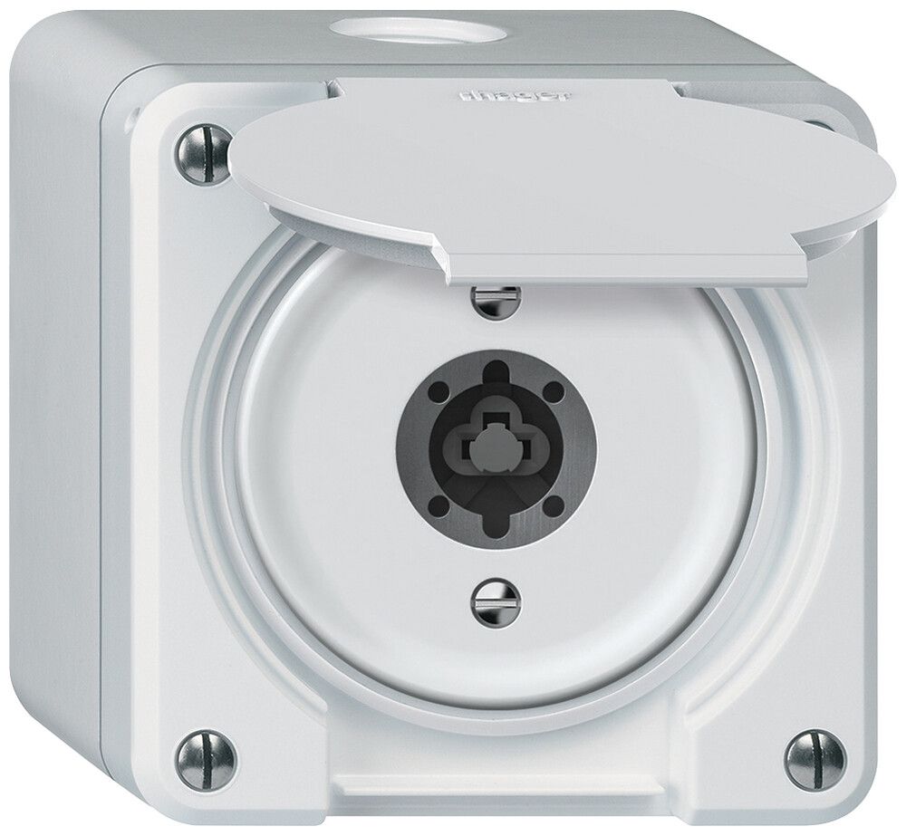 AP-Schlüsselschwenktaster robusto 1P 1NO 20A 250V 86×86mm weiss