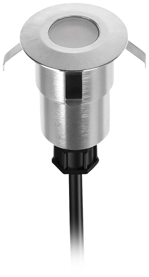 EB-LED-Bodenleuchte Philips Spore IP67 1W 120lm 2700K 65° Ø40mm Silber