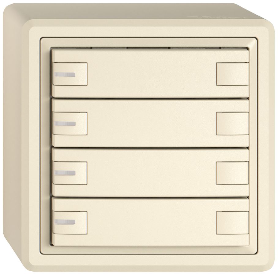 AP-Universaltaster EDIZIO.liv UNI SNAPFIX® m.LED RGB 8× 1-Tbed.cr