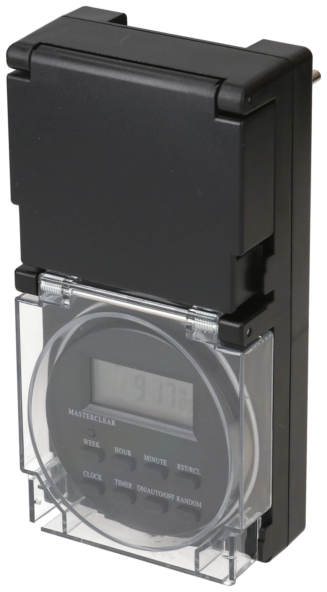 Steckdosenschaltuhr MH digital 24h 1×Typ 13 10A 230V IP55 schwarz