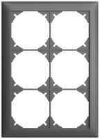 UP-Kopfzeile EDIZIOdue SNAPFIX® 3×2 vertikal 148×208mm dunkelgrau