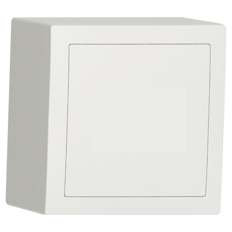 Boîtier AP SIDUS 75×75mm blanc avec plaque de fermeture